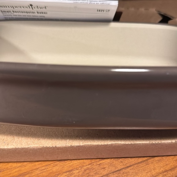 Pampered Chef rectangle Stoneware Baker 6x9 1421 - Picture 4 of 5